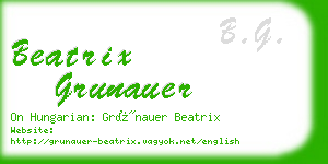 beatrix grunauer business card